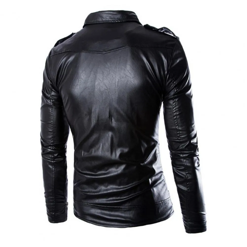 Funki Buys | Jackets | Men's Women's PU Leather Biker Jacket