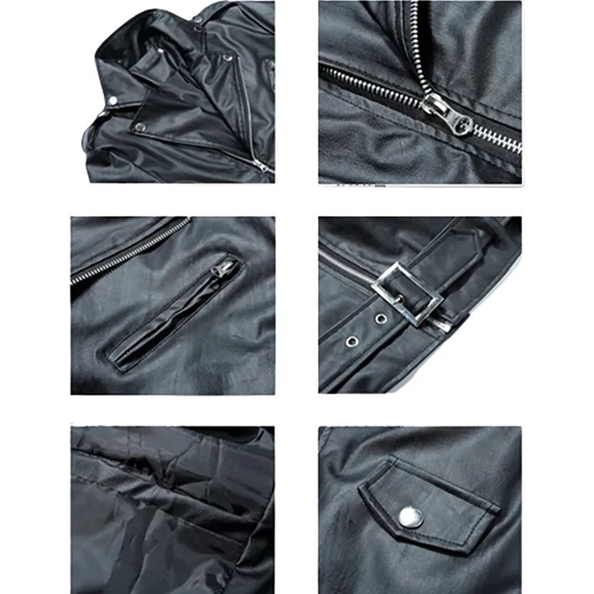 Funki Buys | Jackets | Men's Women's PU Leather Biker Jacket