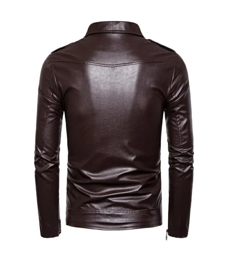 Funki Buys | Jackets | Men's Women's PU Leather Biker Jacket