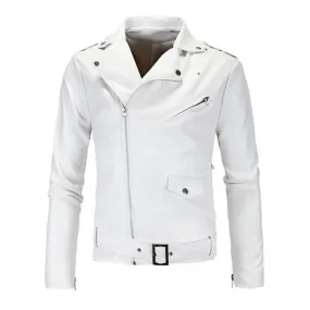 Funki Buys | Jackets | Men's Women's PU Leather Biker Jacket