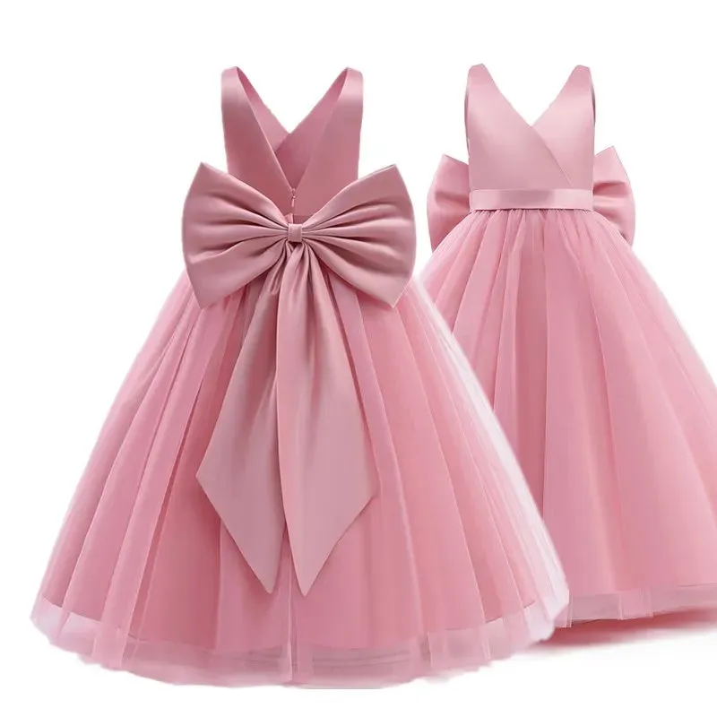 Girls Princess Party Dress Elegant Wedding Pageant Flower Girl Gown