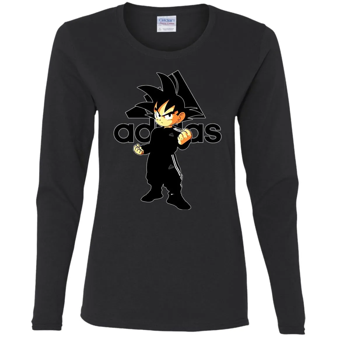 Goku Adidas Black T-shirt Women Long Sleeve Shirt