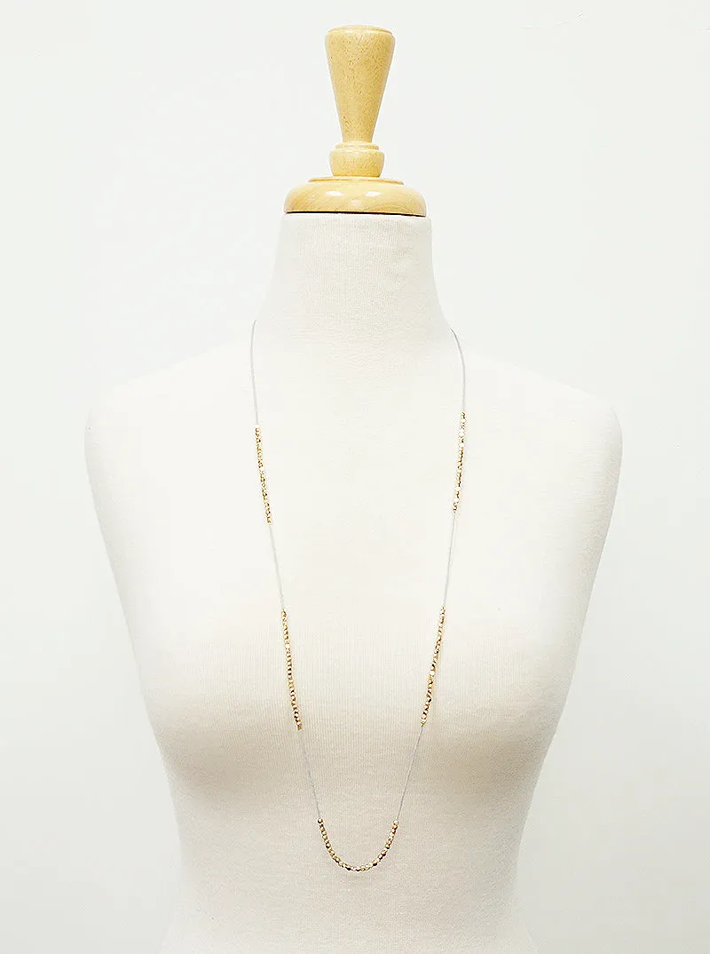 Gold Threaded Long Necklace