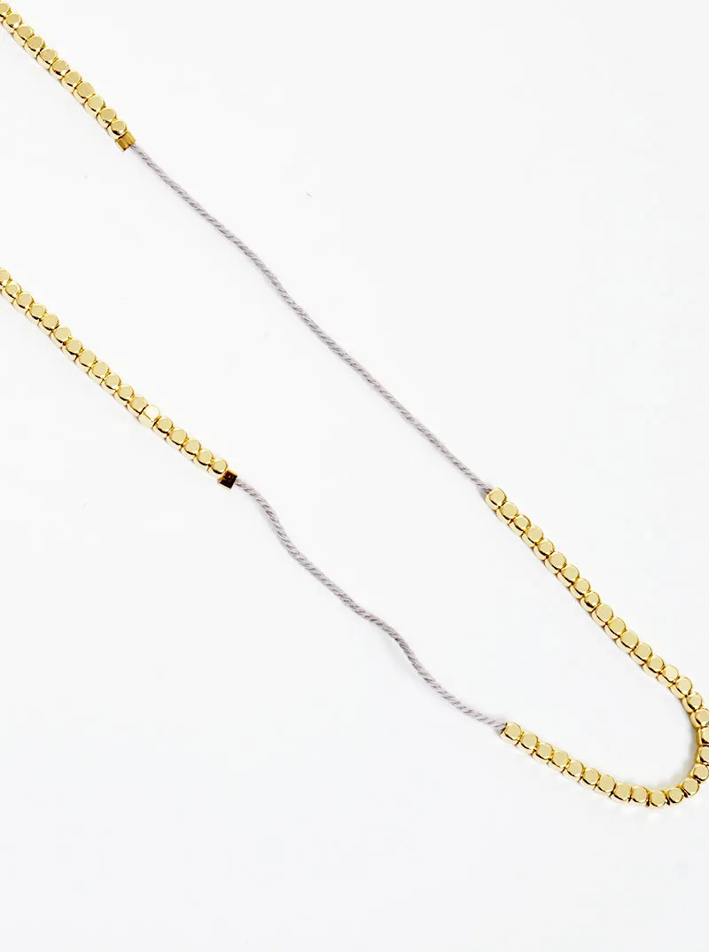 Gold Threaded Long Necklace