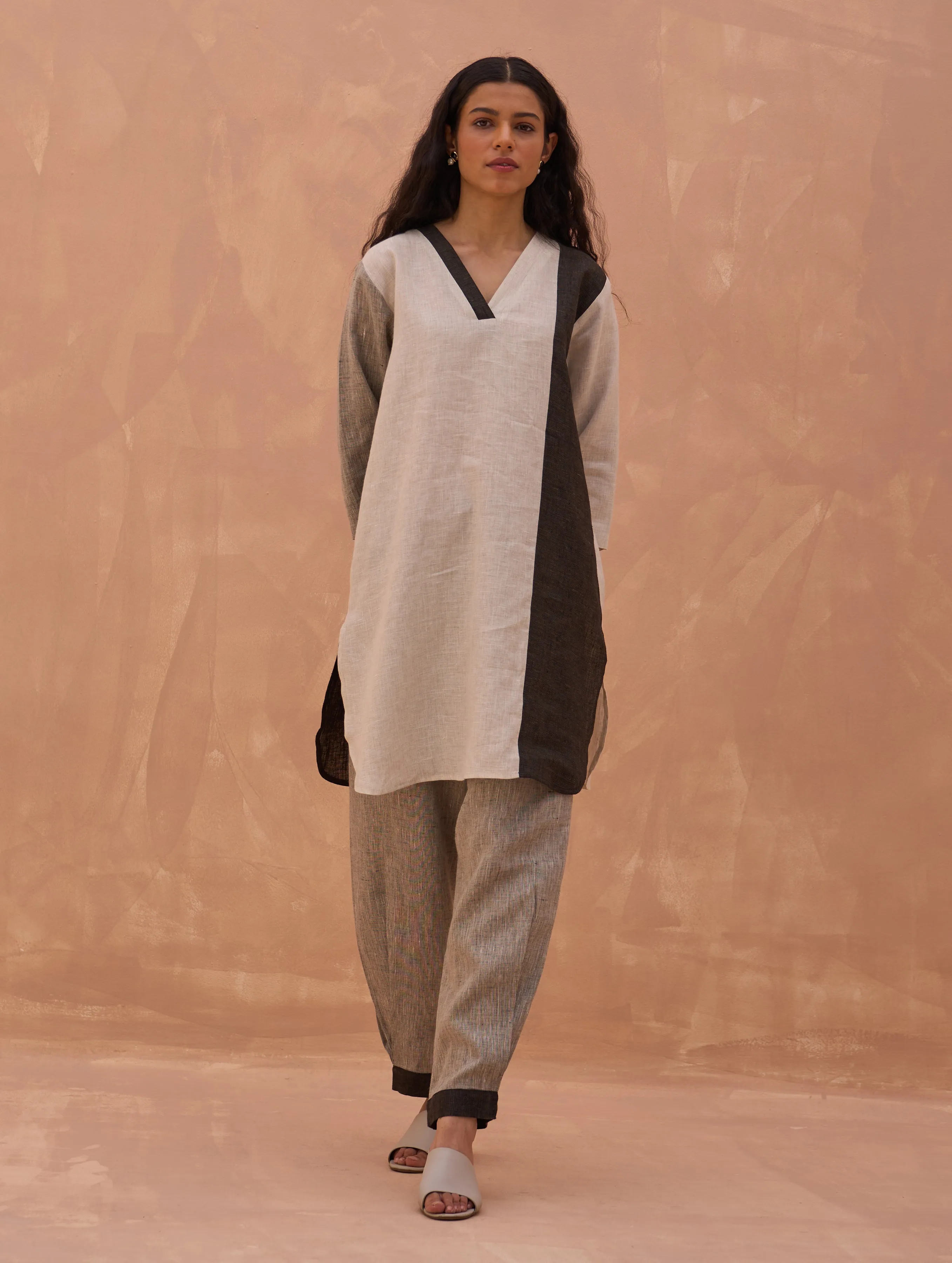 Hana Linen Pants - Charcoal