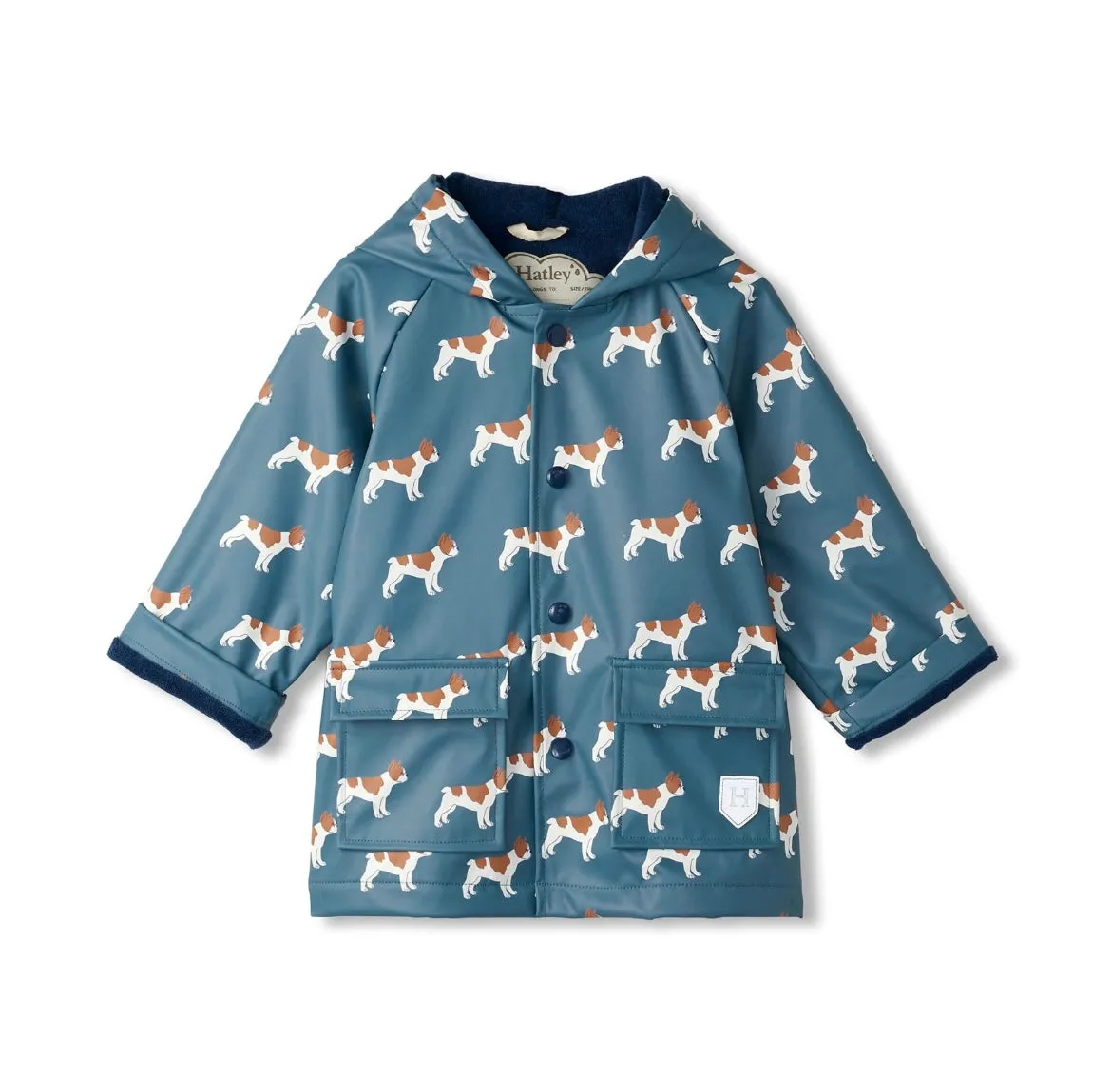 Hatley baby boy Friendly Bulldog Raincoat