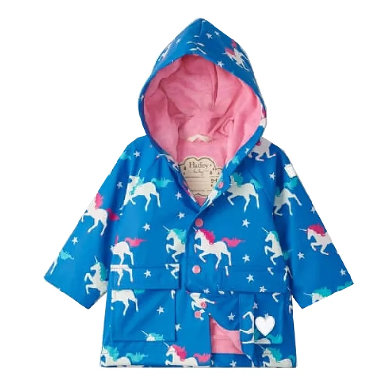 Hatley Colour Changing Baby Raincoat - Twinkle Unicorns