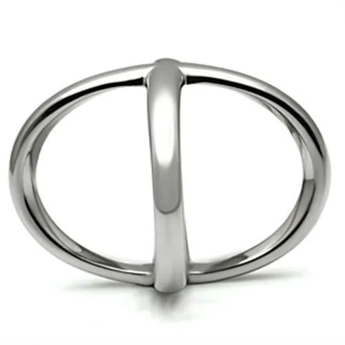 High polished (no plating) Stainless Steel Ring with No Stone for Women Style TK395