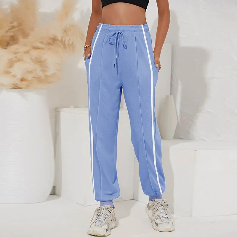 High Waist Casual Loose Waistband Sports Pants Sweater Ankle Banded Pants