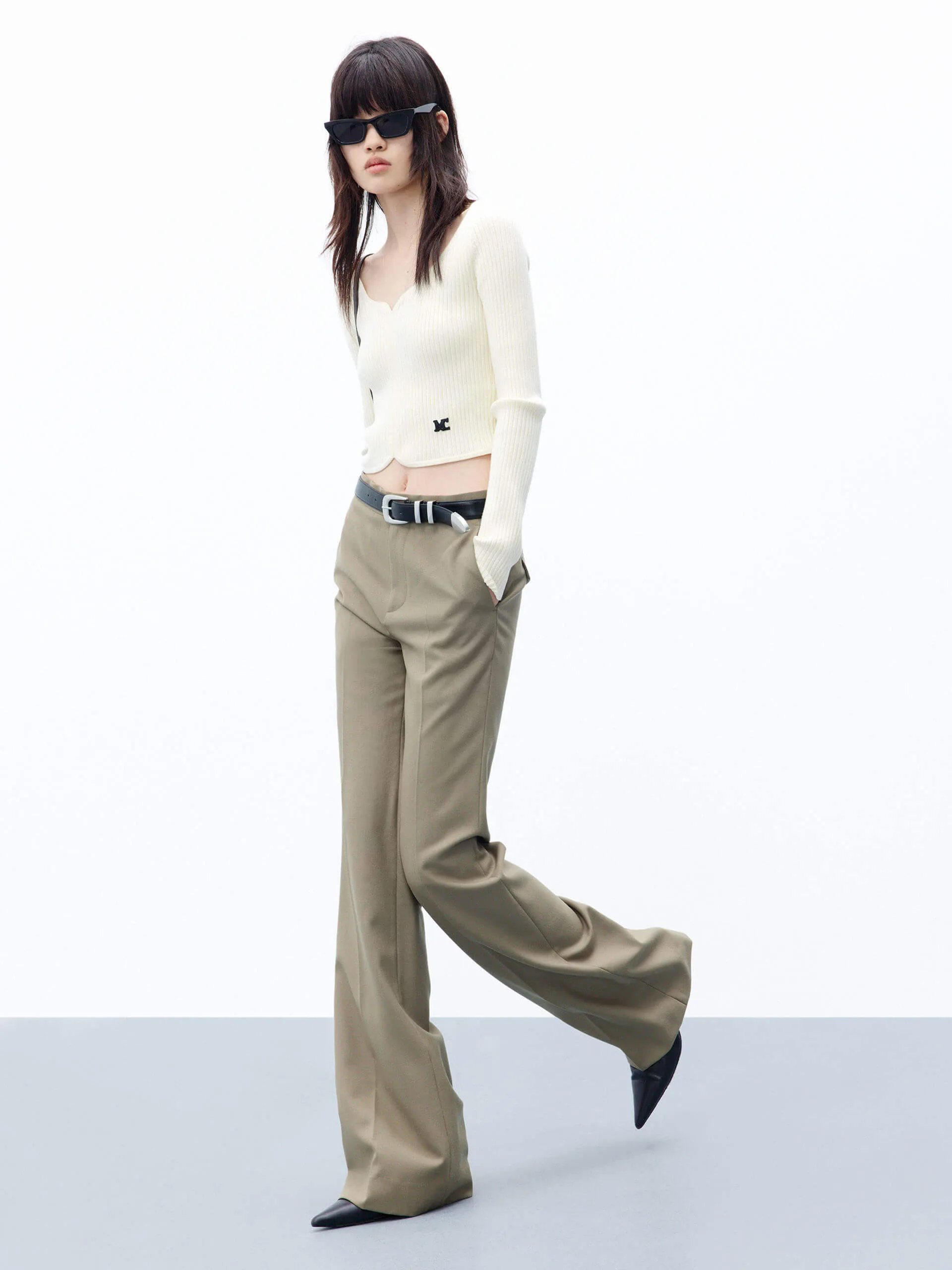 High Waist Tailored Pants