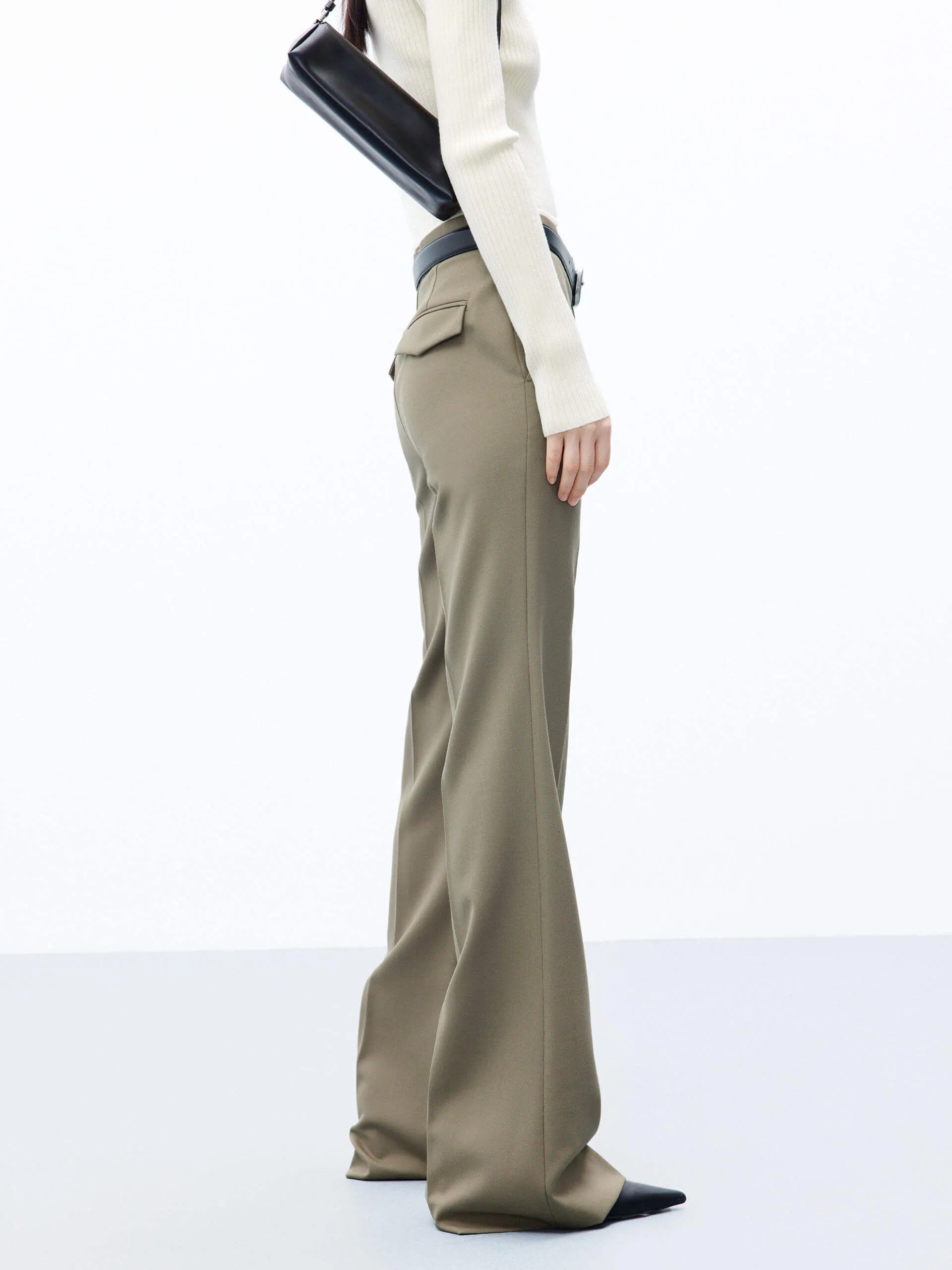 High Waist Tailored Pants