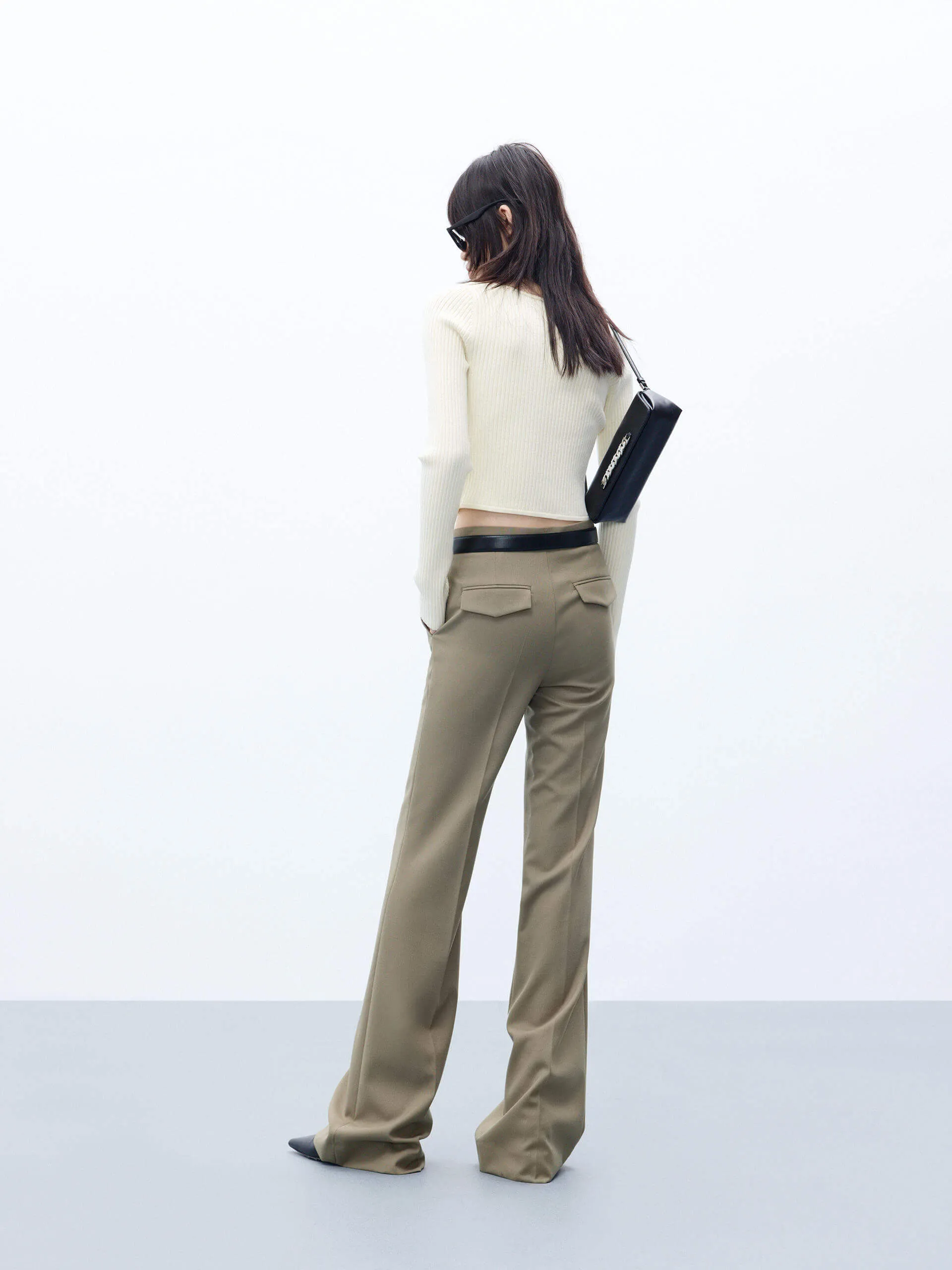 High Waist Tailored Pants