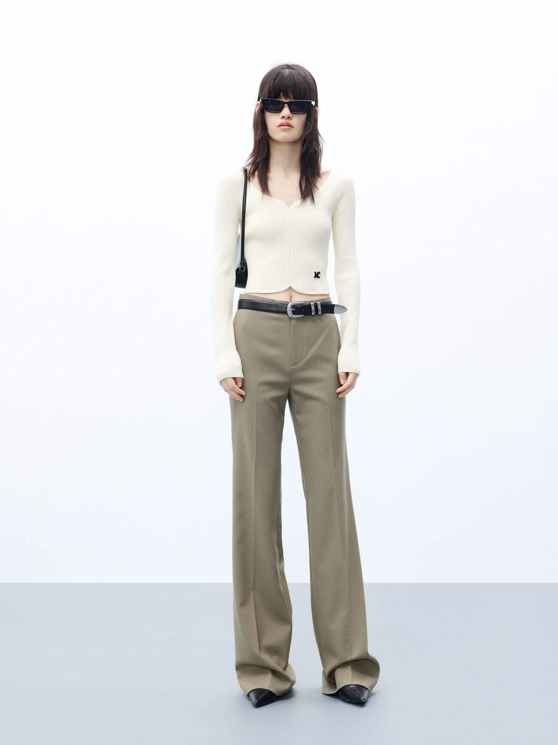 High Waist Tailored Pants