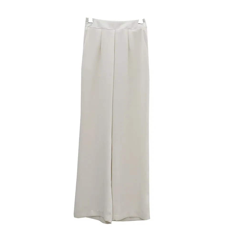 High Waisted Wide Leg Tailored Pants OA28