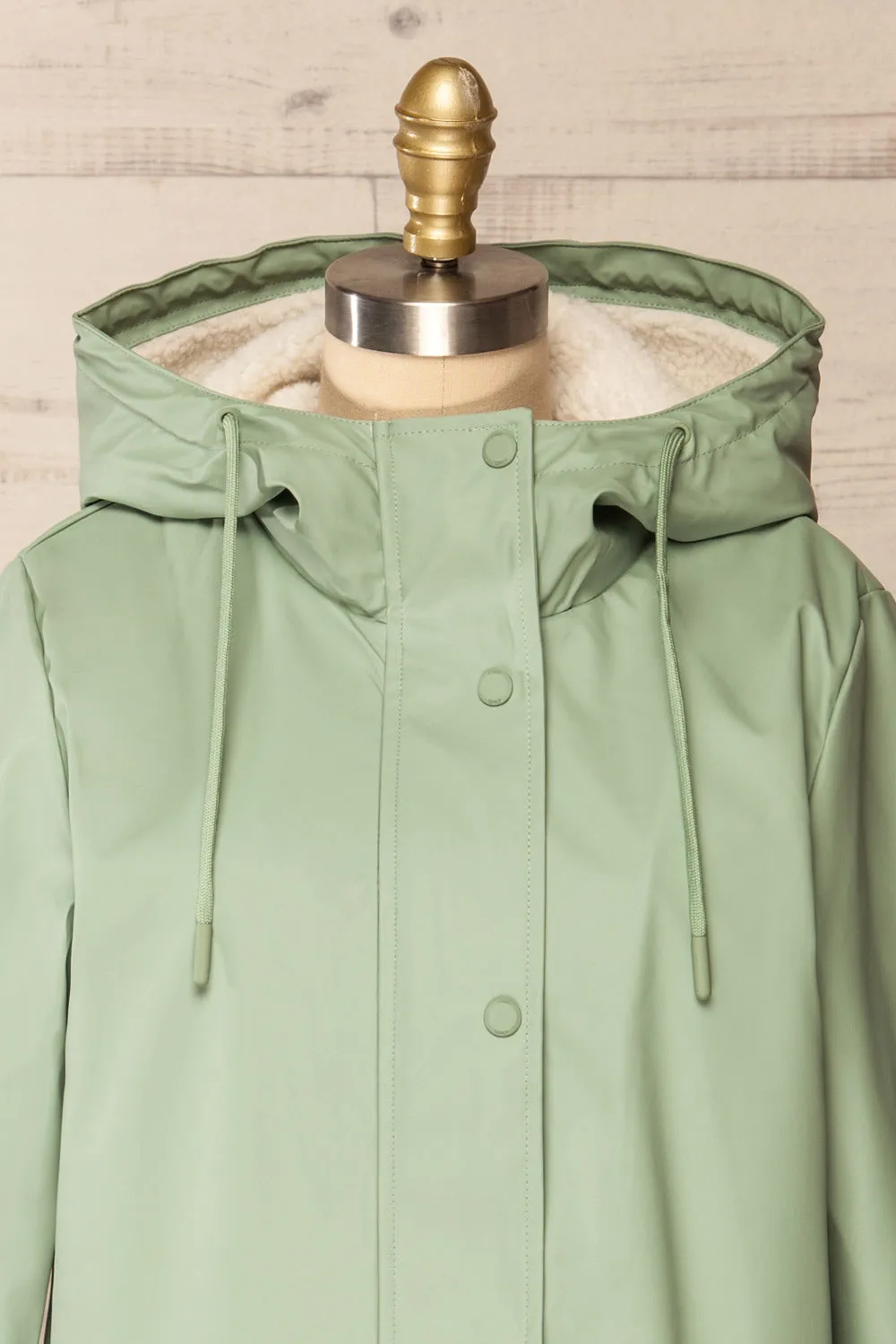 Icewind Sage | Button Up Raincoat w/ Sherpa Lining