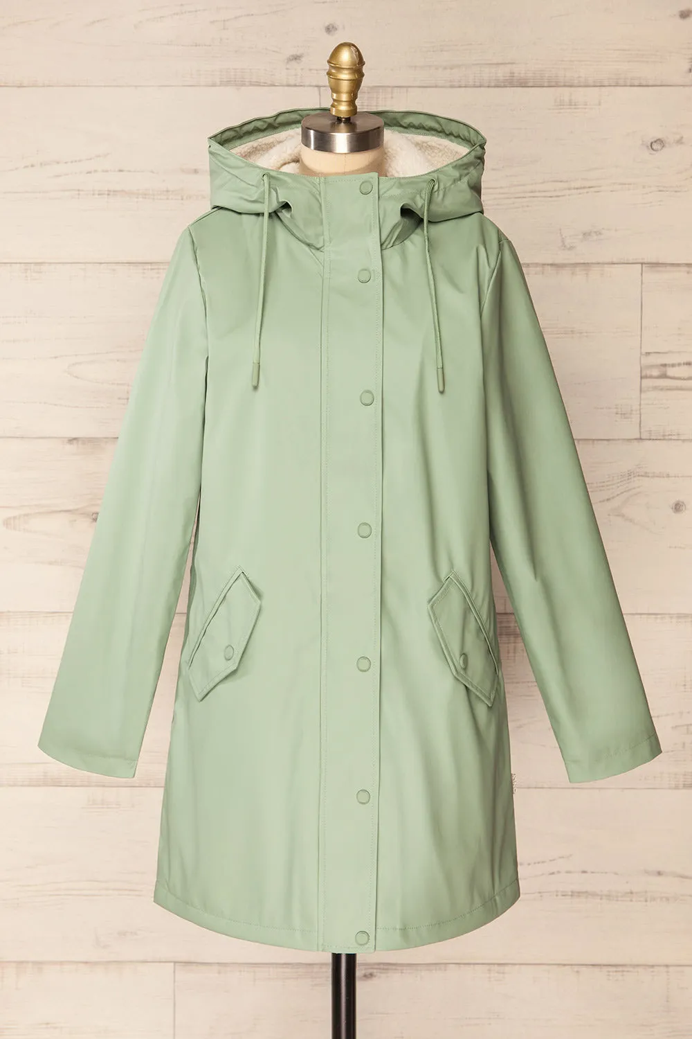 Icewind Sage | Button Up Raincoat w/ Sherpa Lining