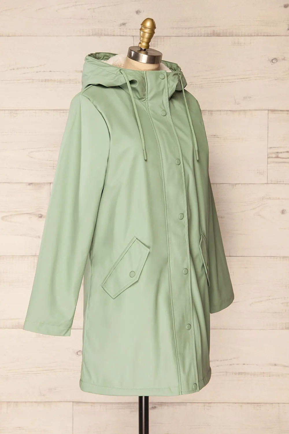 Icewind Sage | Button Up Raincoat w/ Sherpa Lining