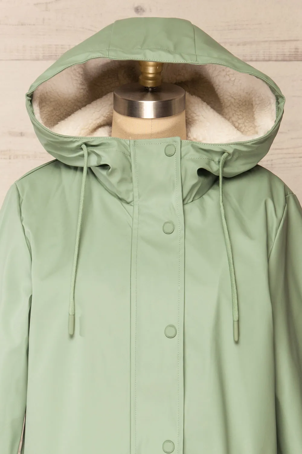 Icewind Sage | Button Up Raincoat w/ Sherpa Lining