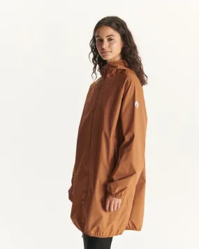 Imperméable long à capuche paquetable Caramel Copenhagen