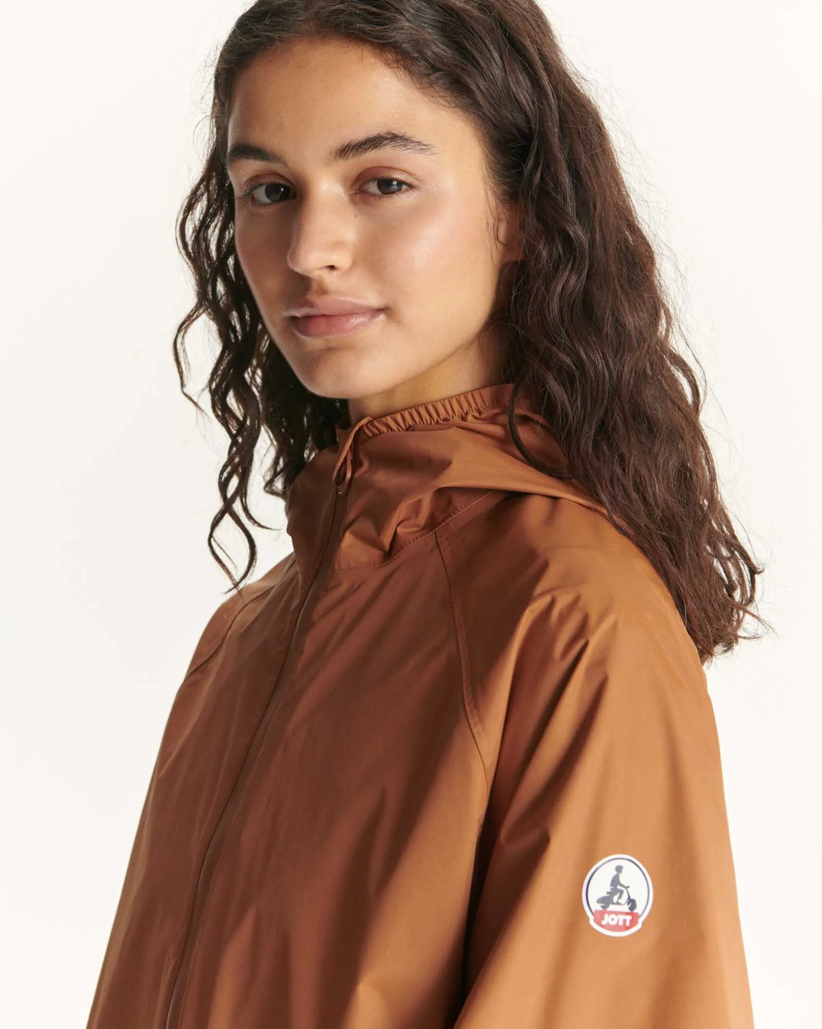 Imperméable long à capuche paquetable Caramel Copenhagen