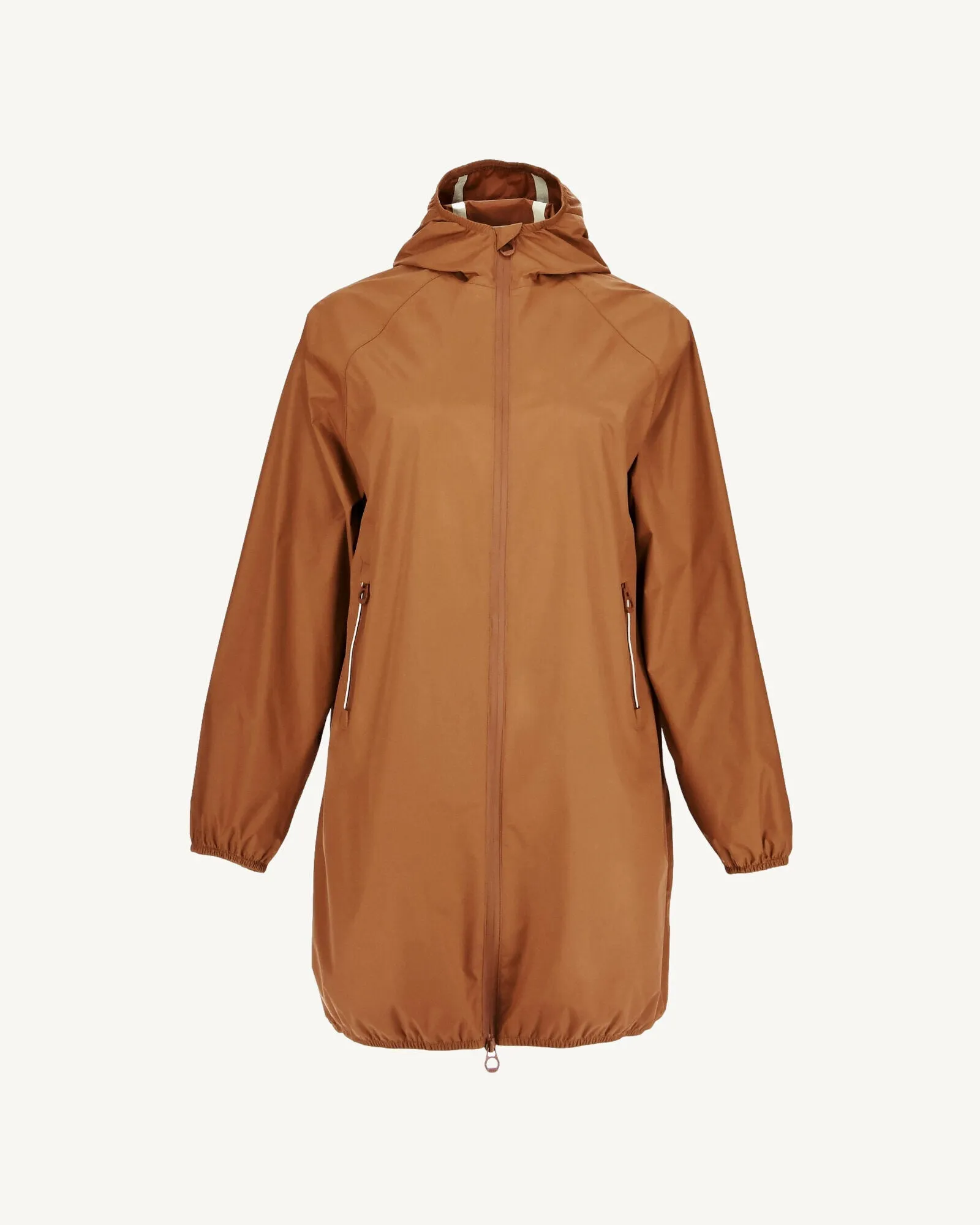 Imperméable long à capuche paquetable Caramel Copenhagen