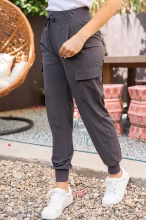 Jogger Pants in Charcoal by White Brich