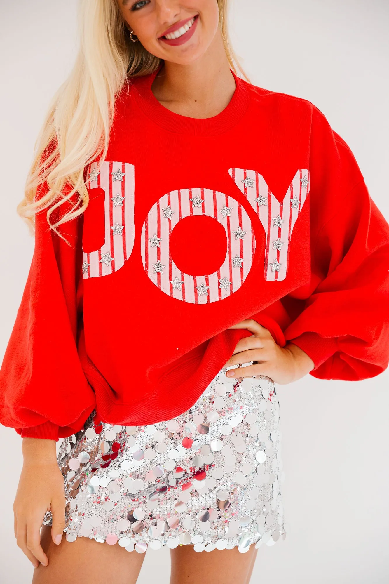 JOY RED PULLOVER