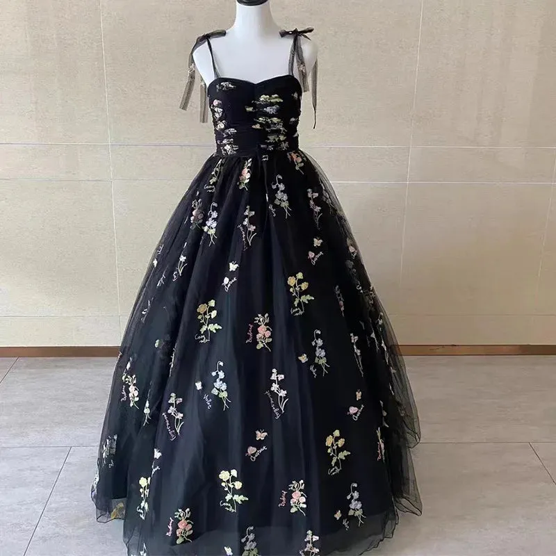 kamahe Luxury Floral Embroidery Long Champagne Prom Evening Dresses Women Summer Party Formal Occasions Reception Dress