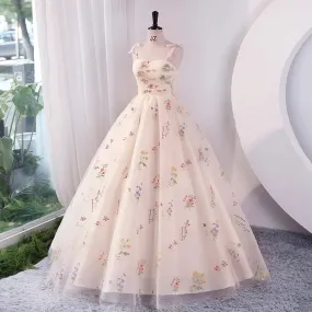 kamahe Luxury Floral Embroidery Long Champagne Prom Evening Dresses Women Summer Party Formal Occasions Reception Dress