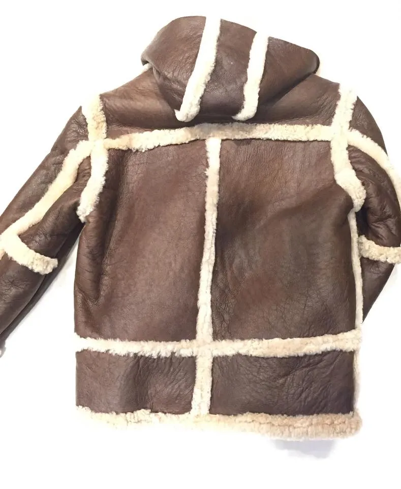 Kashani Tall Chocolate Cream Shearling Jacket