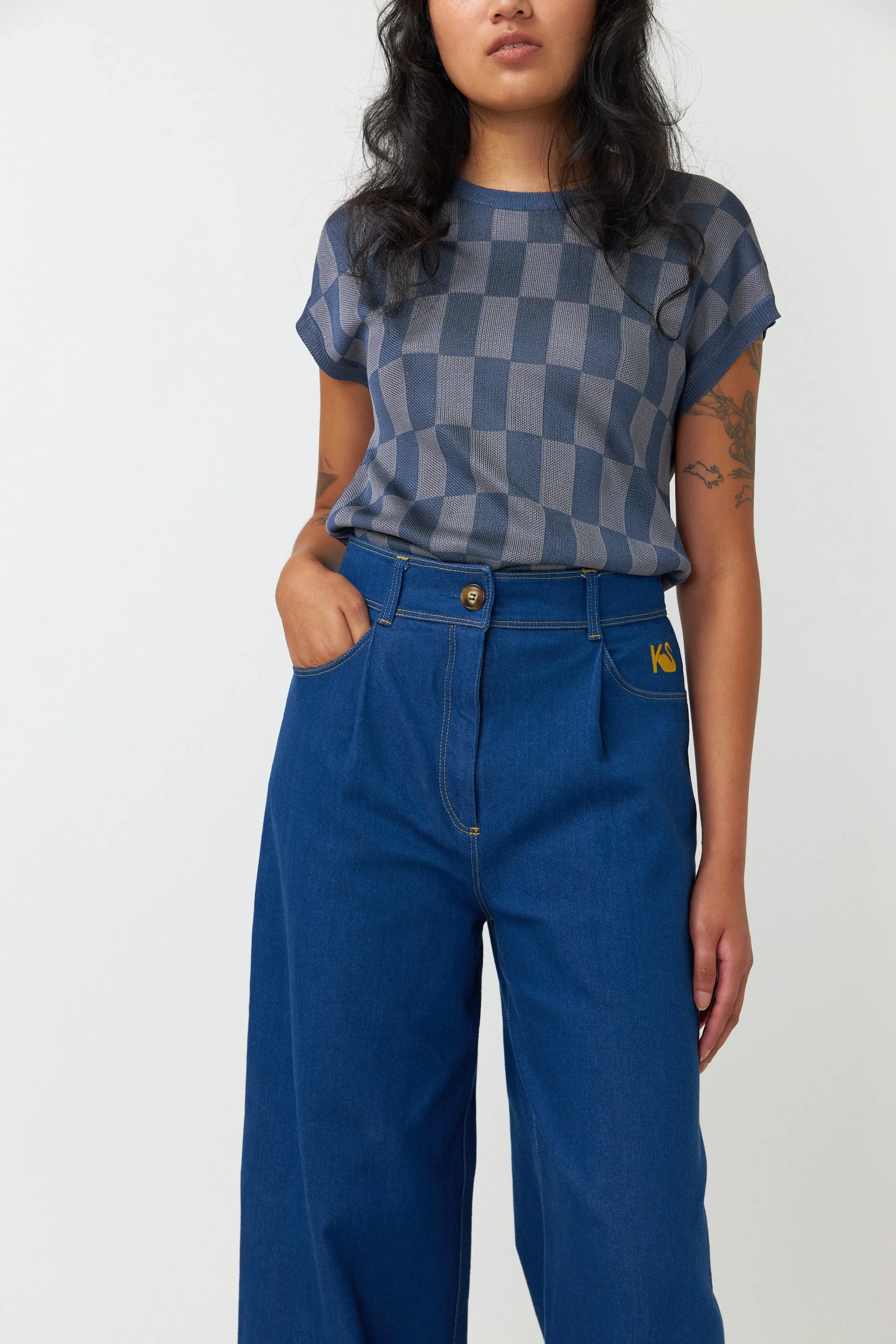 Kate Sylvester Steinem Trouser - Indigo Denim