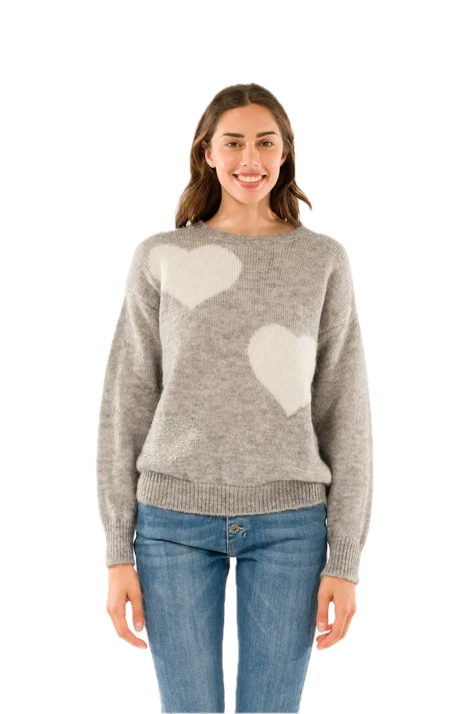 Kontatto grey cream silver pullover