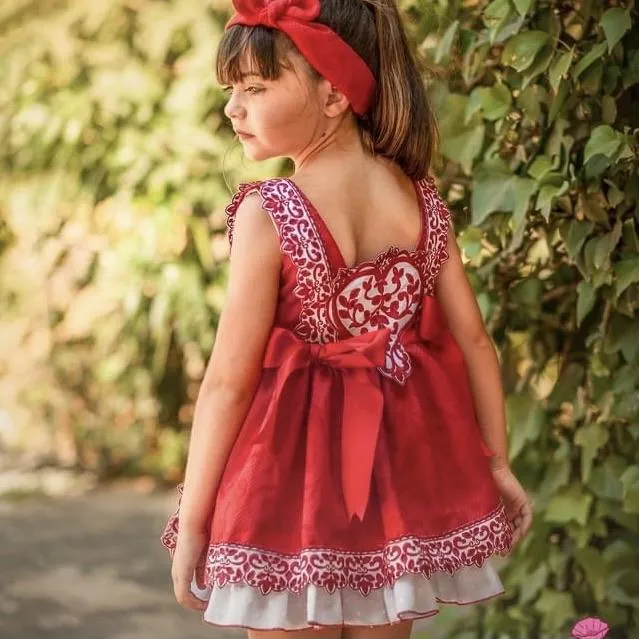 LA AMAPOLA - Puffball Luxury Dress - Red