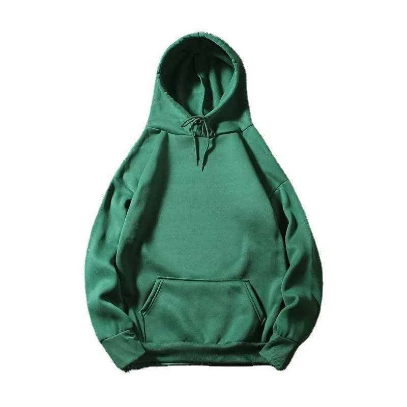 Ladies Solid Color Drawstring Hood Hoodie SKT002