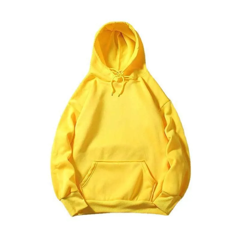 Ladies Solid Color Drawstring Hood Hoodie SKT002