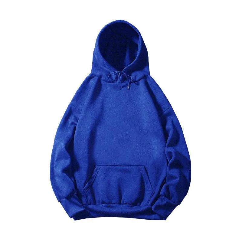 Ladies Solid Color Drawstring Hood Hoodie SKT002