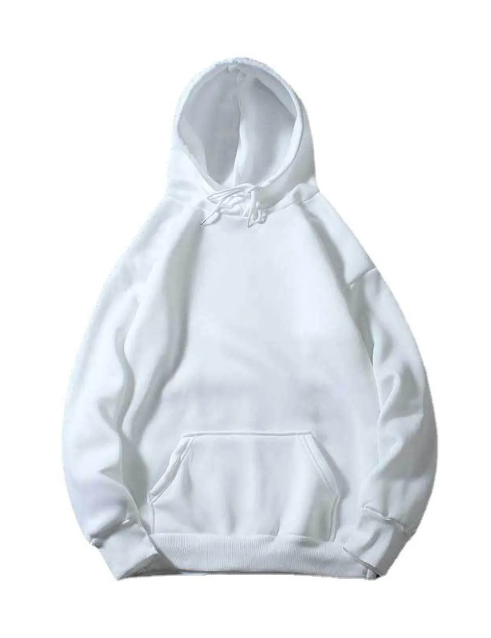 Ladies Solid Color Drawstring Hood Hoodie SKT002