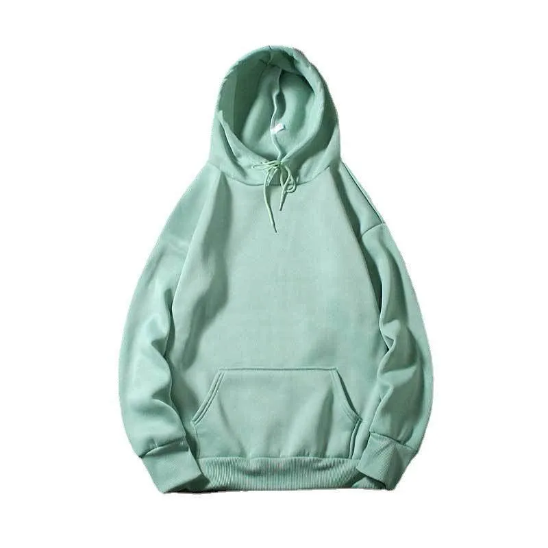 Ladies Solid Color Drawstring Hood Hoodie SKT002