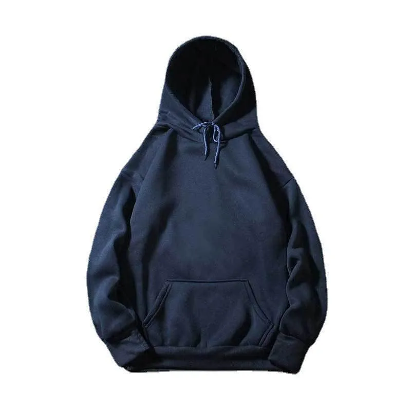 Ladies Solid Color Drawstring Hood Hoodie SKT002