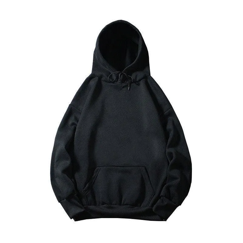 Ladies Solid Color Drawstring Hood Hoodie SKT002