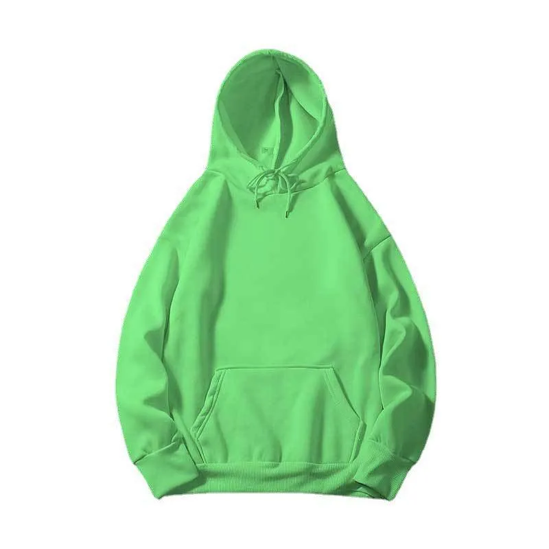 Ladies Solid Color Drawstring Hood Hoodie SKT002