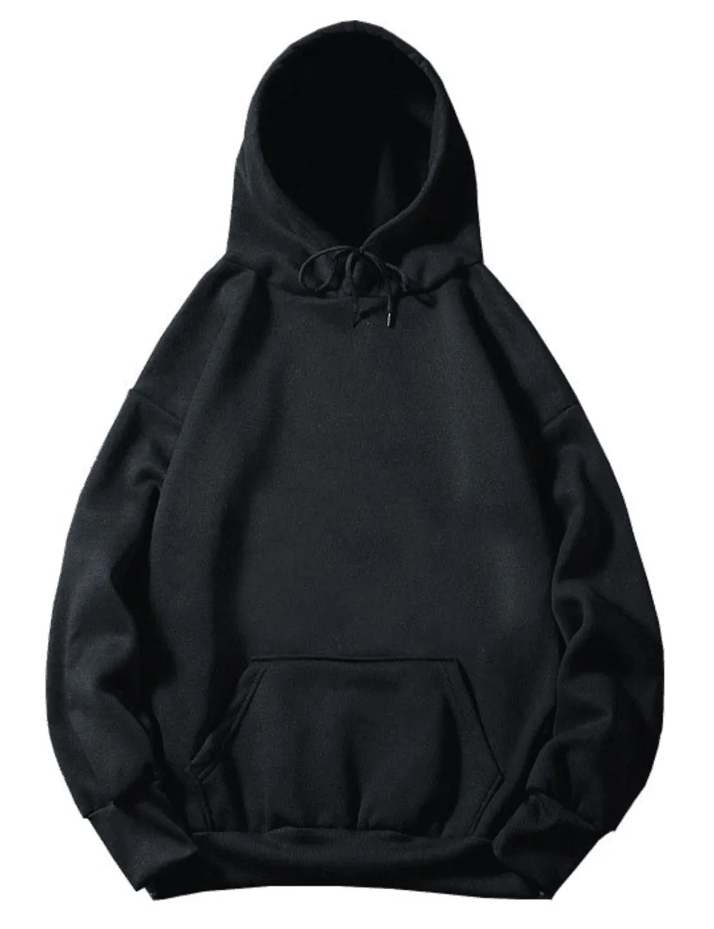 Ladies Solid Color Drawstring Hood Hoodie SKT002