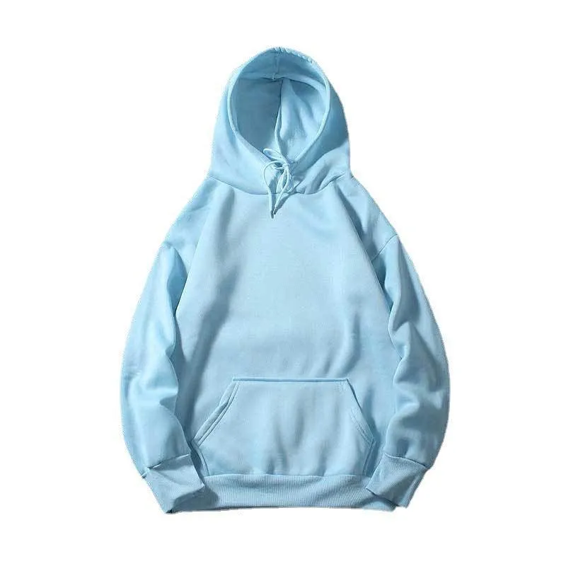 Ladies Solid Color Drawstring Hood Hoodie SKT002