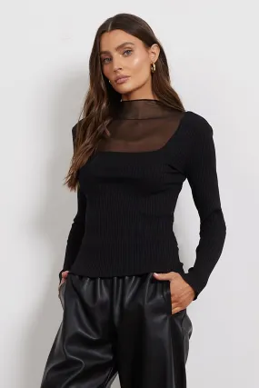 LENNY MESH CONTRAST TOP