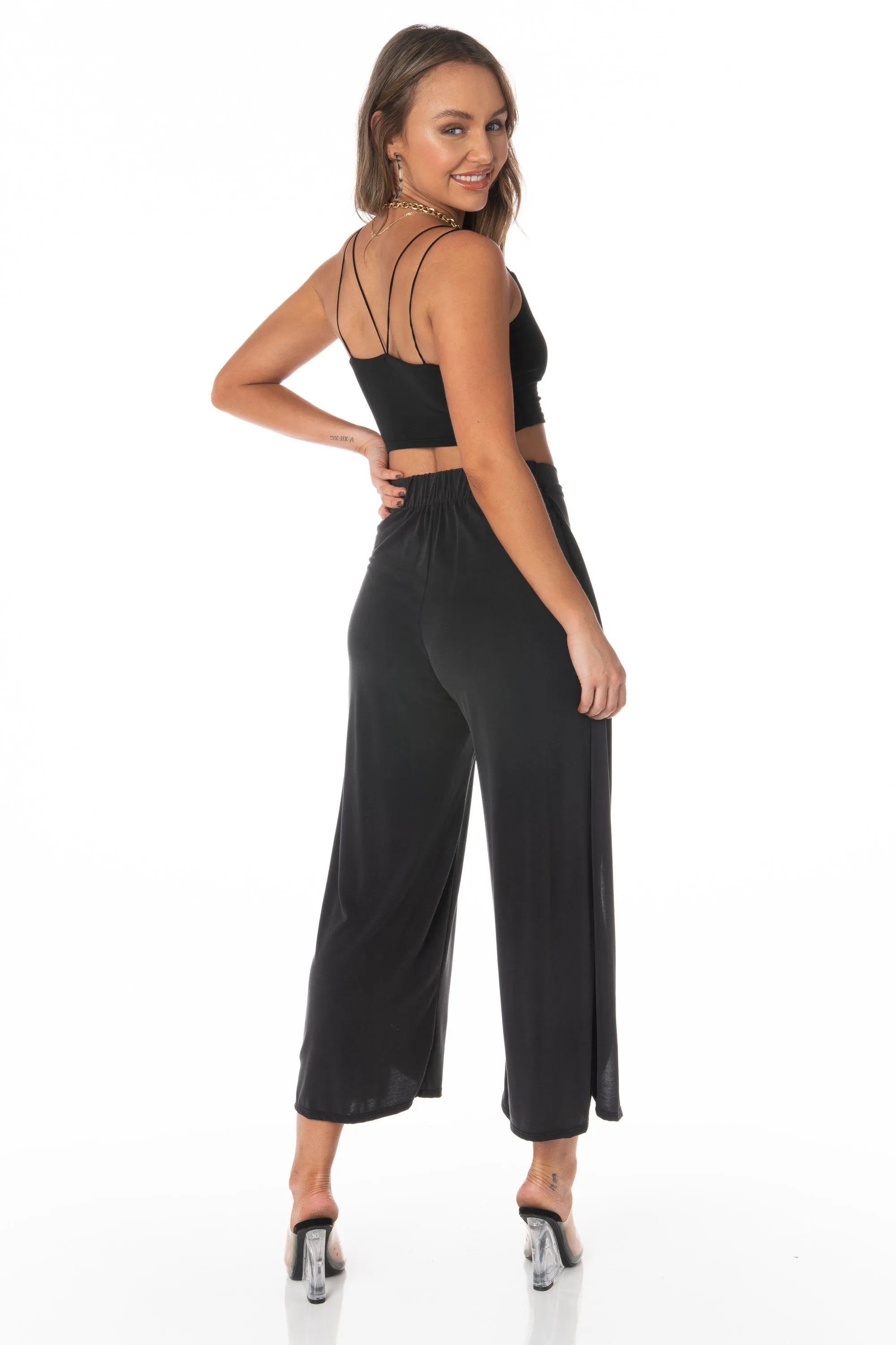 Lido Isle Charcoal Petal Pants