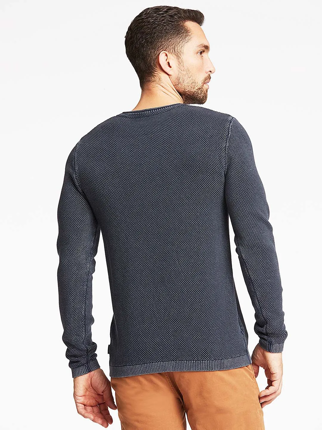 Lindbergh Men Blue Solid Sweater