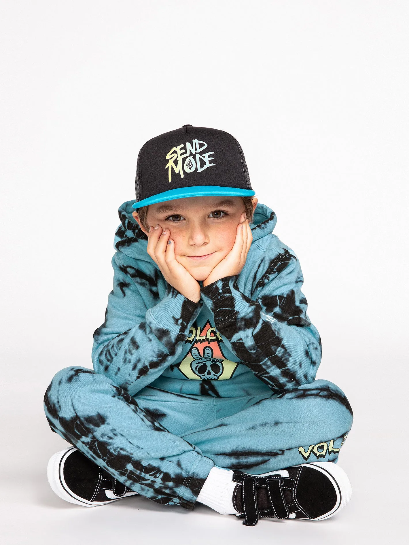 Little Boys Caiden Dye Pullover Hoodie - Pale Aqua