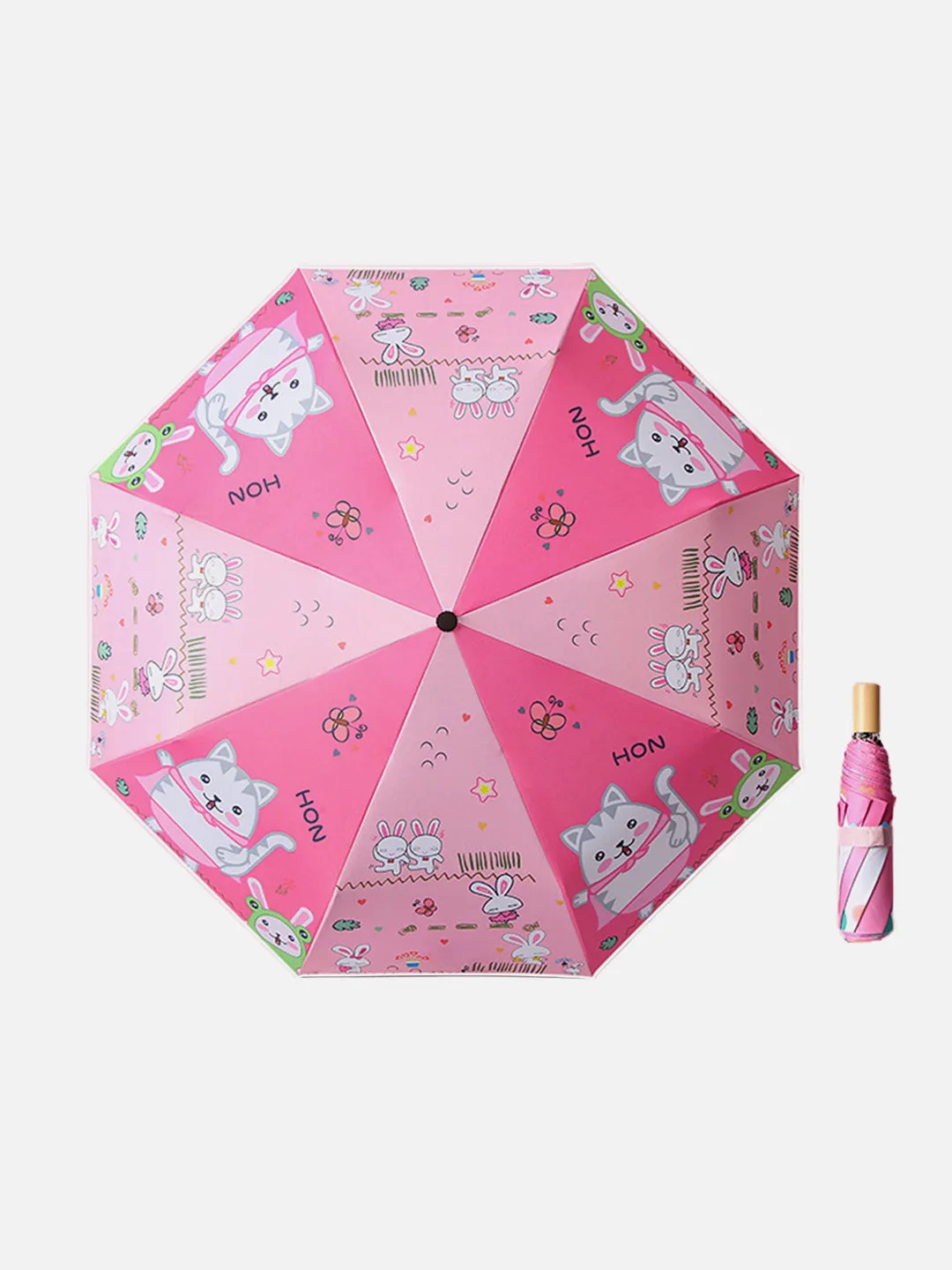 Little Surprise Box 3 fold Pink Umbrella for Kids