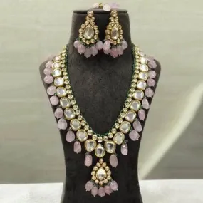 Long Big Kundan Necklace Set