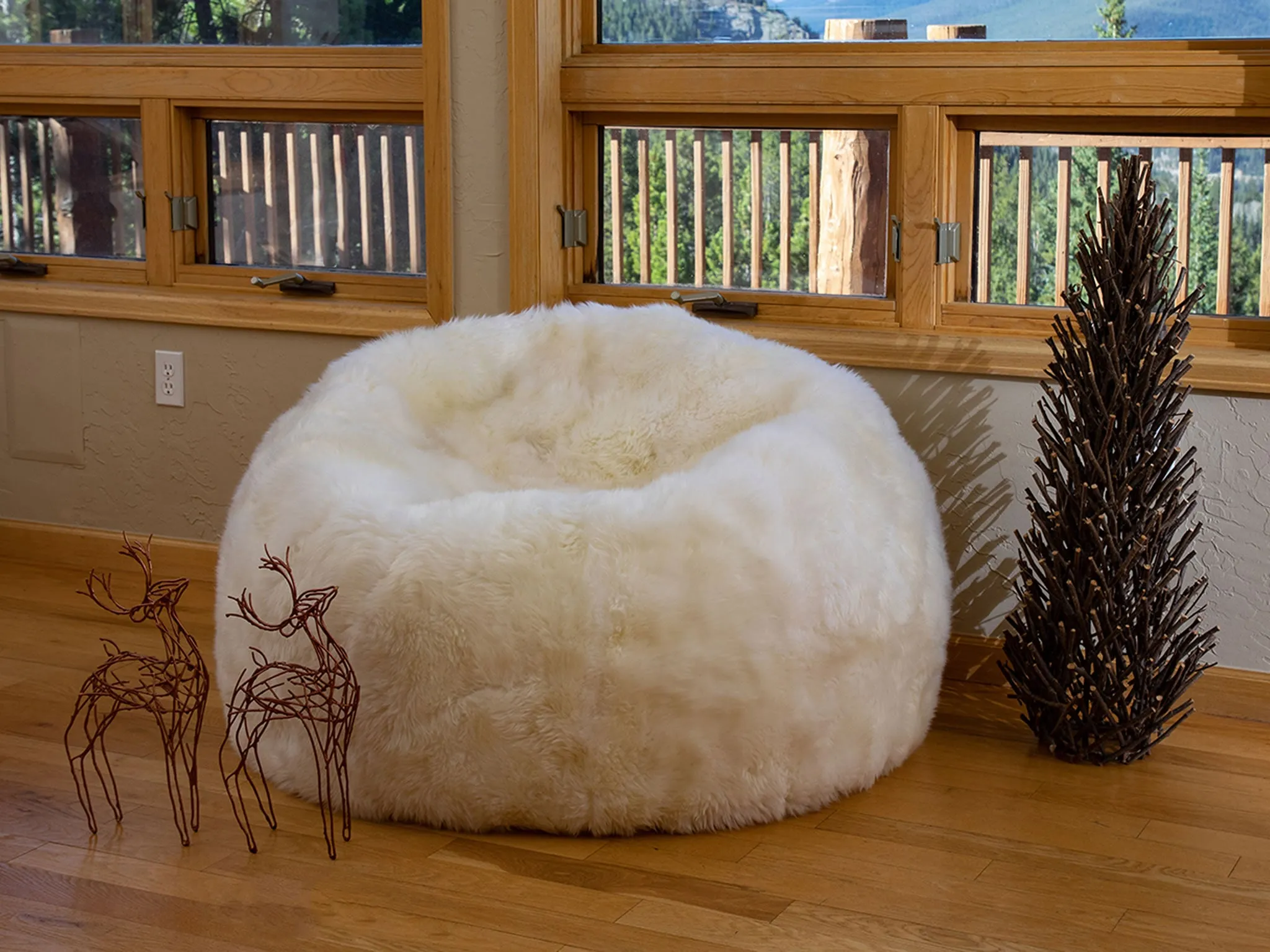 Long Wool Bean Bag